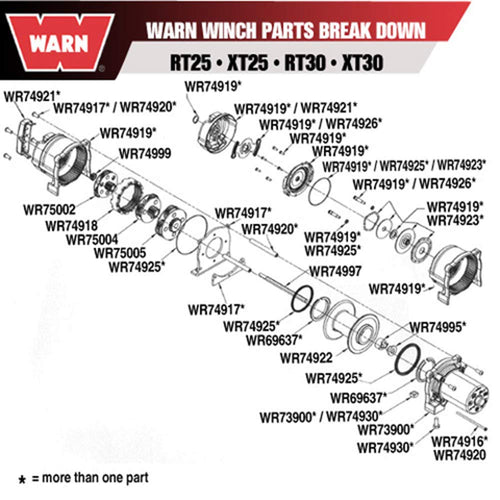 74916 Warn (MTO) BOLT_TIE_M4_RT/XT_25/30