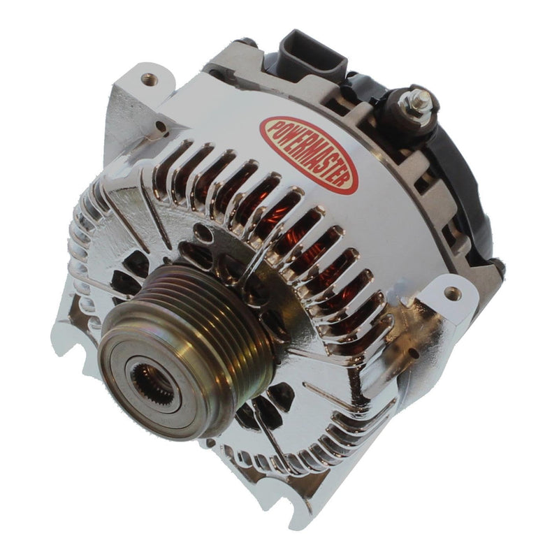 Alternator Powermaster 18436 (Ford 4G Chrome 140A 6 grv Clutch Pulley V Mtg I-D-A VR), 1 Pack