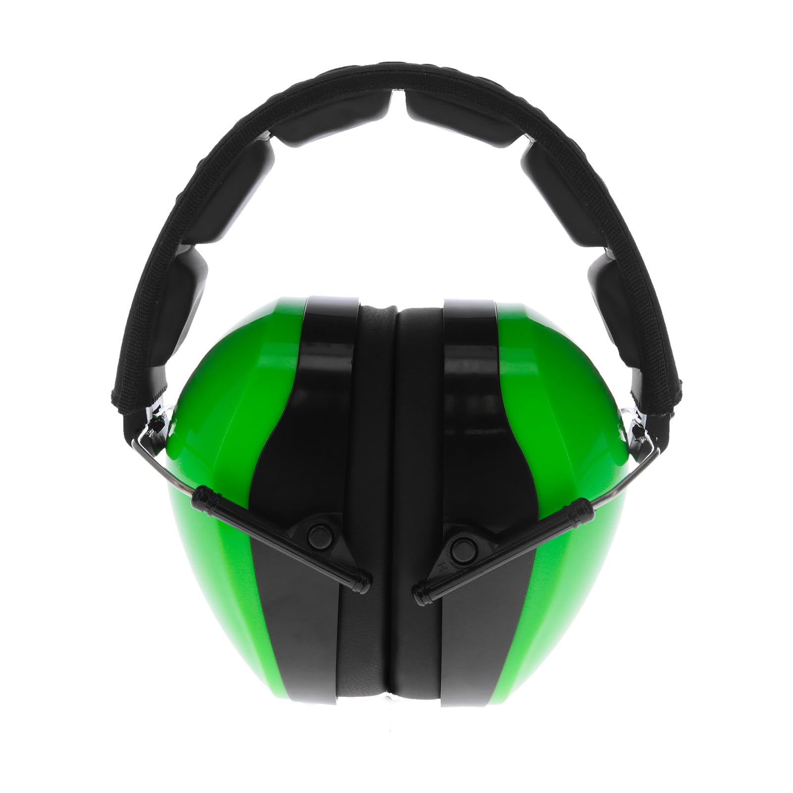 Walker's Passive Dual Colored Muff - Compact Folding Lightweight 26dB NRR Hunting Gun Range Shooting Hearing Protection Muff w/Padded Headband & PVC Earpads, Hi-Vis Green