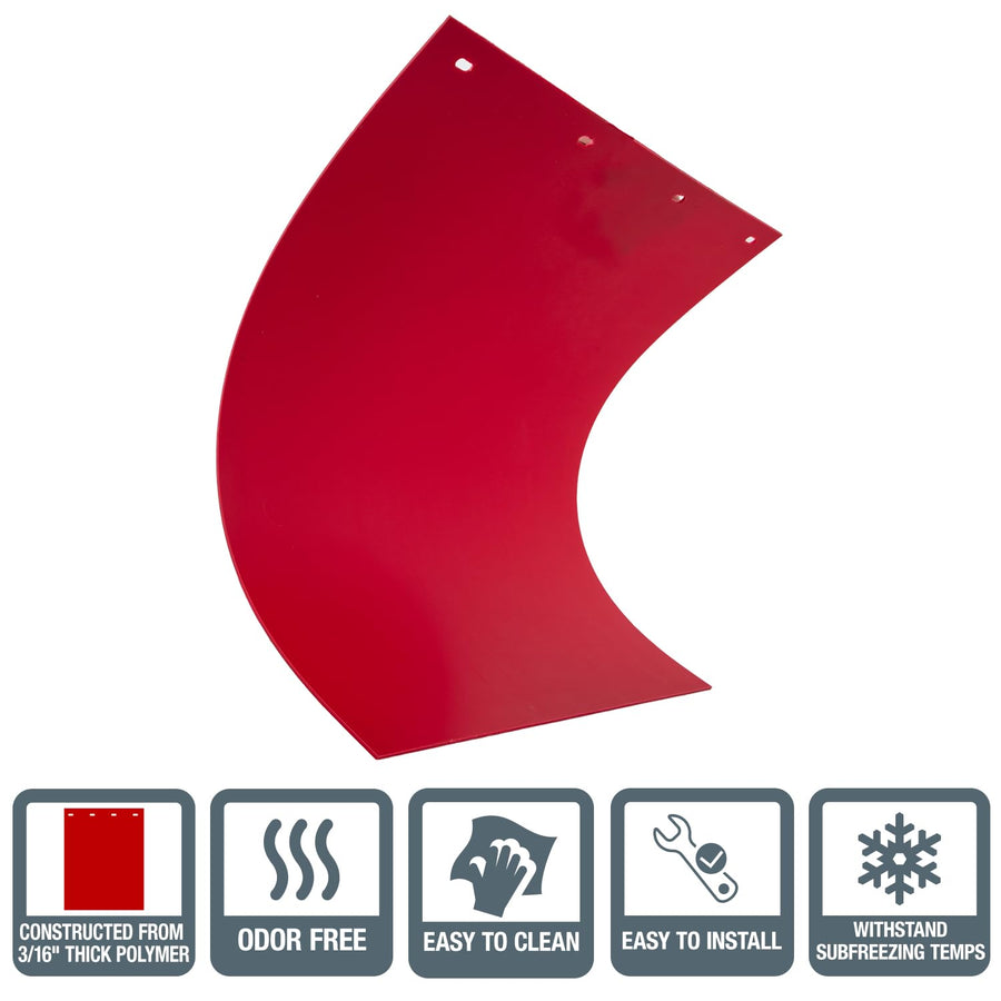 RC30PPR Buyers Products, 2 Pack, Super Durable Red Polymer Mudflaps 24x30 Inch, Mud Flaps are NOT Rubber
