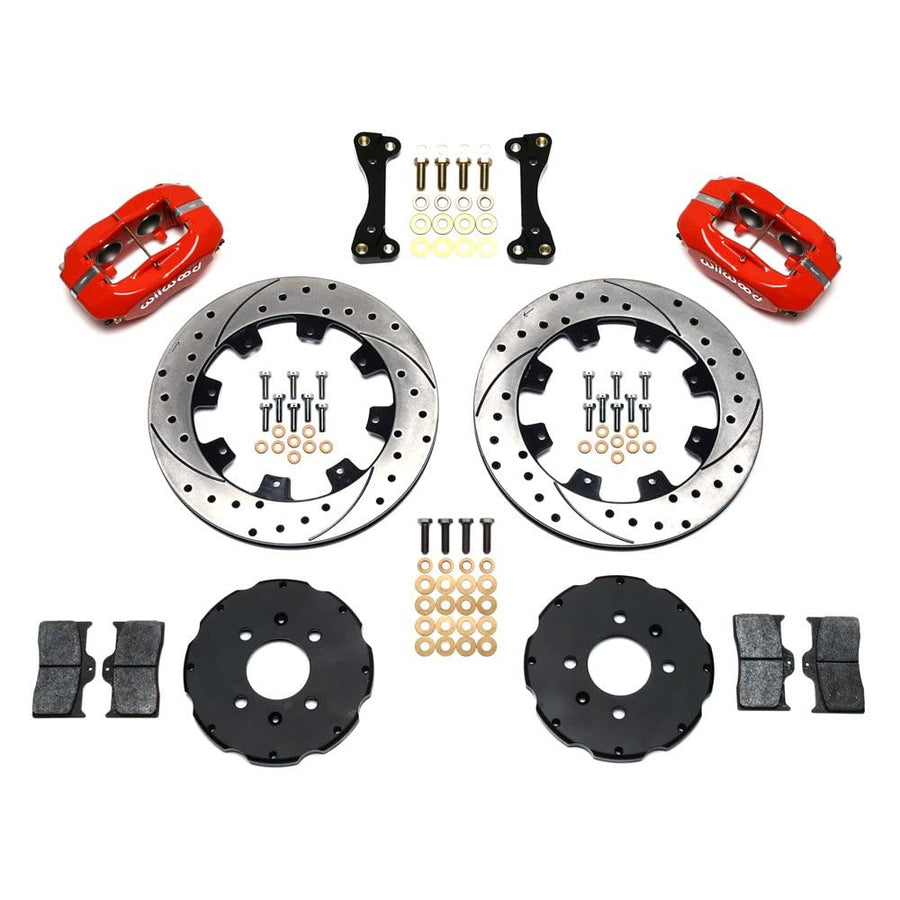 Front Hat Kit FDLI,12.19", Drilled, Red