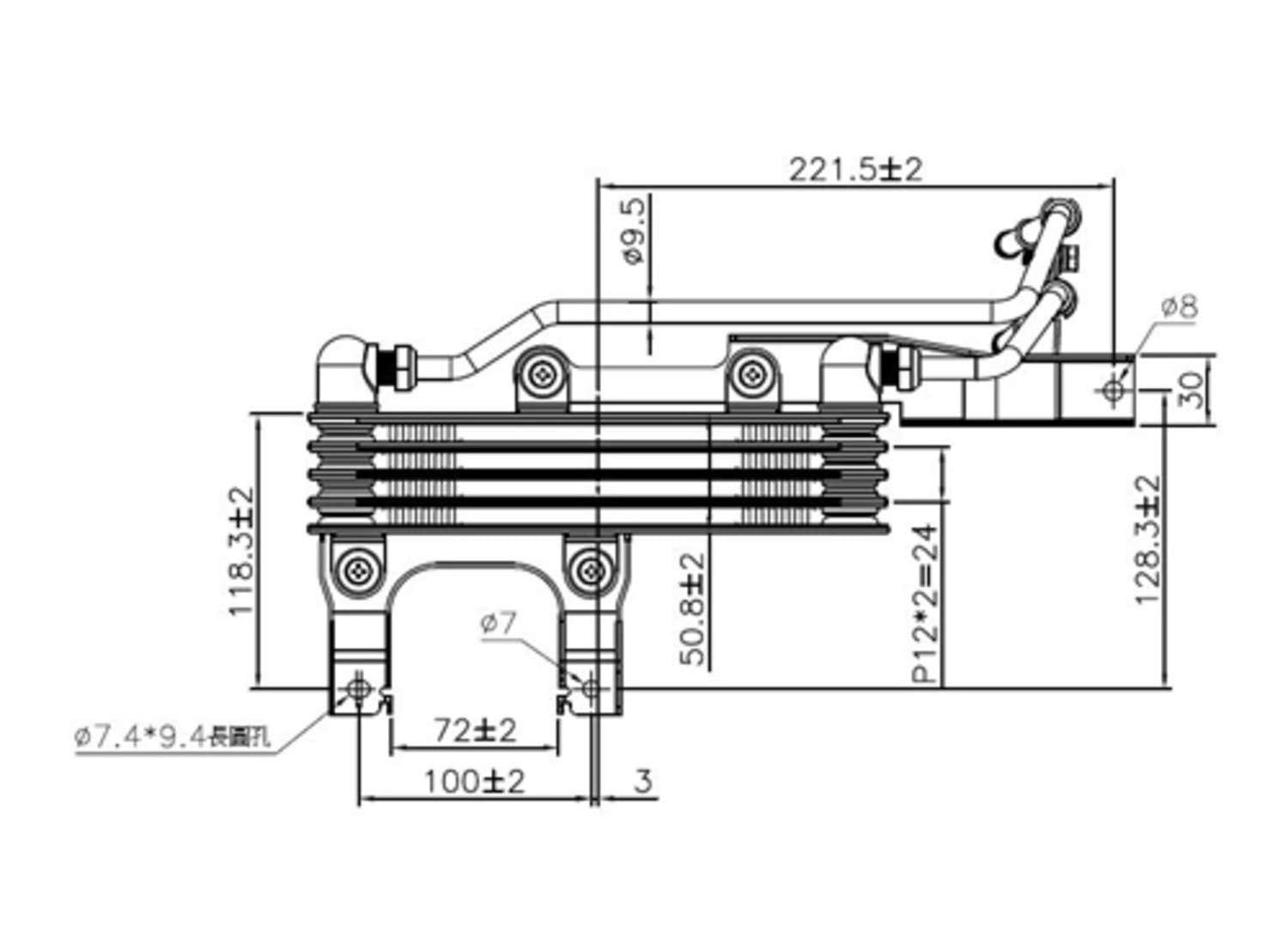 External TYC Transmission Oil Cooler Compatible with 2013-2018 Acura RDX 19025