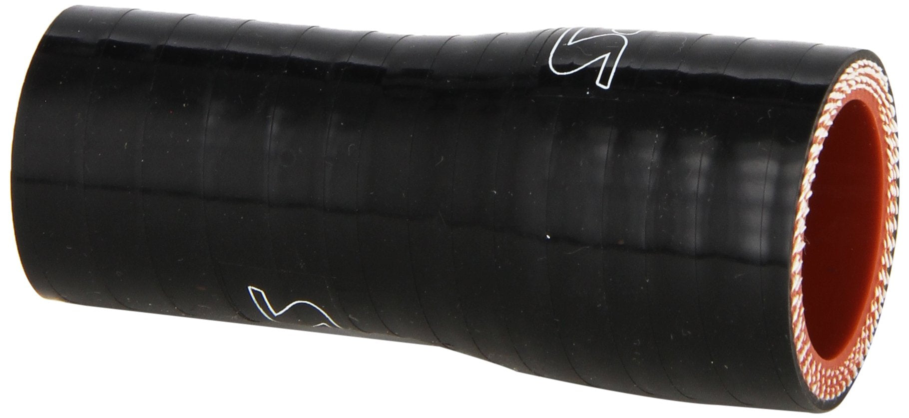 HPS Silicone HTSR-075-100-BLK High Temperature 4-ply Reinforced Reducer Coupler Hose, 100 PSI Maximum Pressure, 3" Length, 3/4" > 1" ID, Black