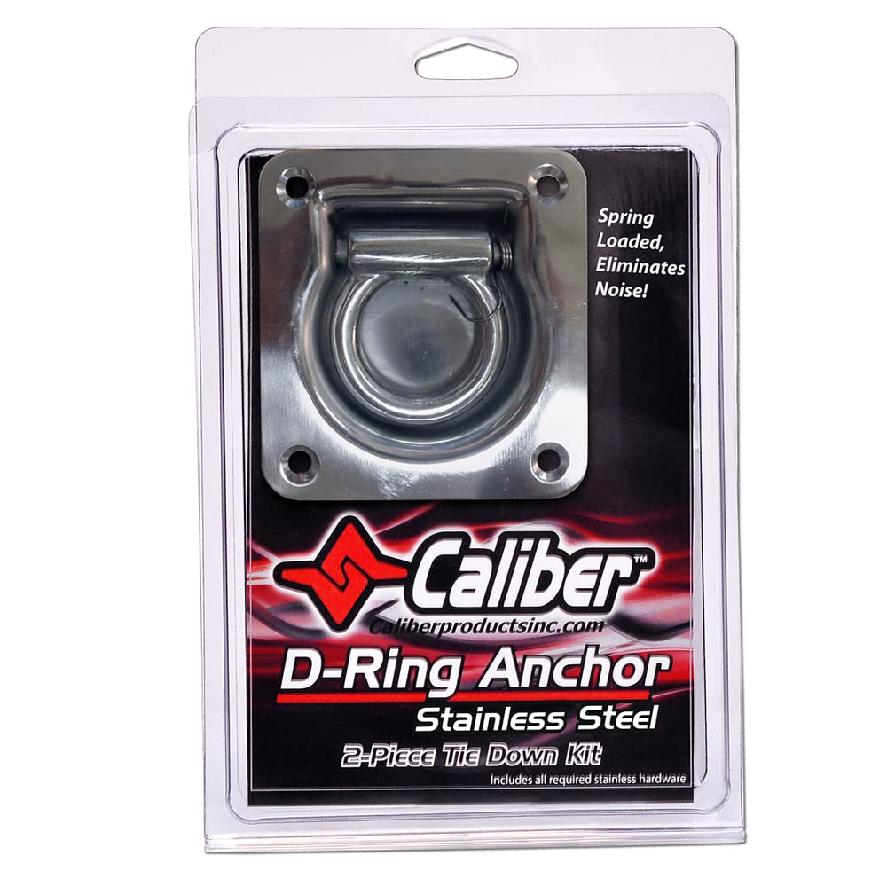 D-Ring Stainless-Steel Plated Anchor Caliber 13521, 2-Pc Tie-Down System