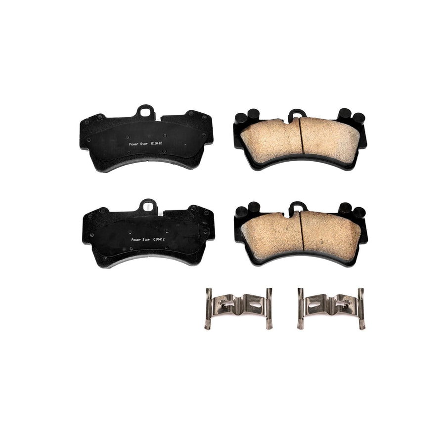 Power Stop Front Brake Kit For Audi Q7 2007-15 |Porsche Cayenne 2003-06 |Cayenne 2008-10 |Volkswagen Touareg 2004-10 - Brake Pads Ceramic With Installation Hardware, 17-977