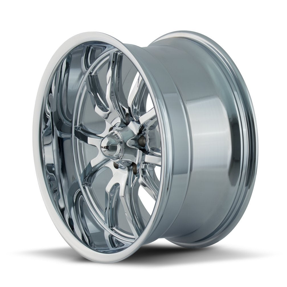 Chrome Wheel Finish Ridler 650 (18 x 9.5 inches /5 x 127 mm, 0 mm Offset)