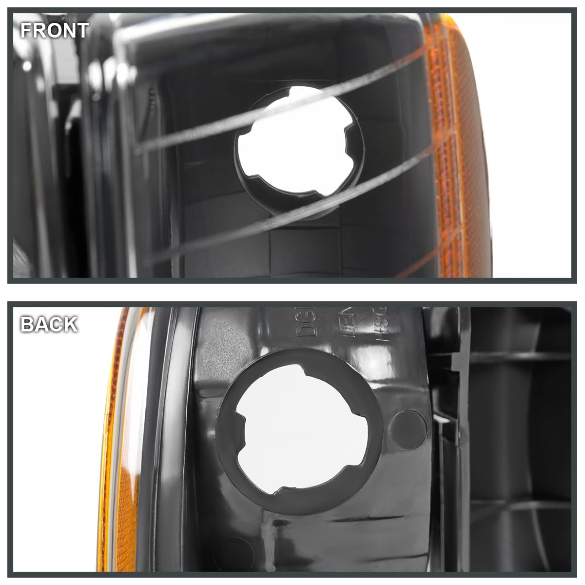 Black Headlights SPEC-D TUNING Compatible with 1999-2001 Dodge Ram 1500/2500 / 3500 Sport