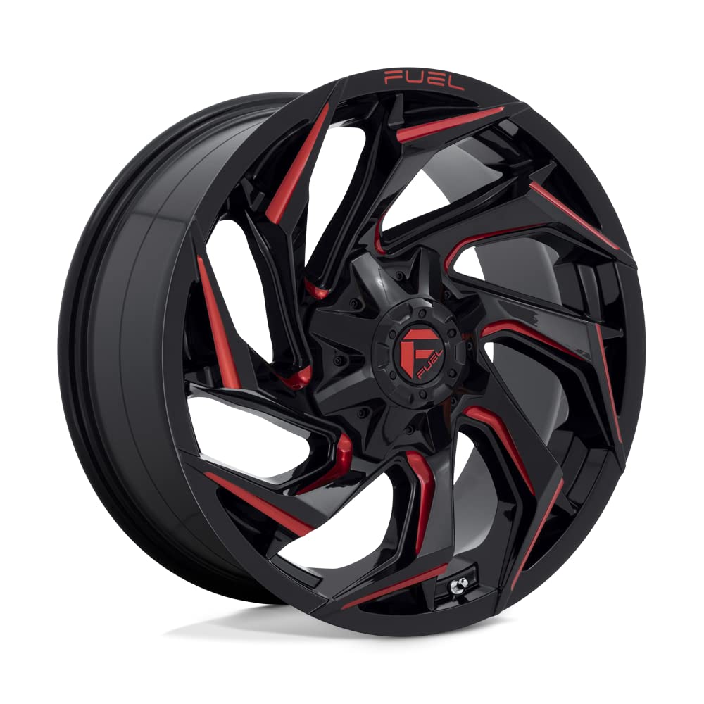 D755 REACTION FUEL OFF-ROAD 20X9, 8X180, 5.79, 20mm GLOSS BLACK MILLED WITH RED TINT - D75520901857