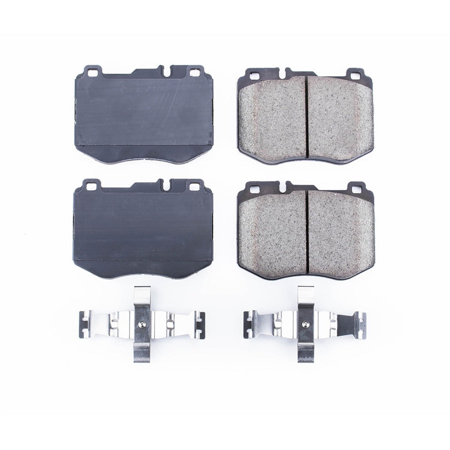 Power Stop Front Brake Kit For C300 Mercedes-Benz 2015-17 |C300 2019-23 |C350e 2016-18 |C400 2015 |E300 2017 |Mercedes-Benz E350 2020-22 - Ceramic Brake Pads With Installation Hardware, 17-1796