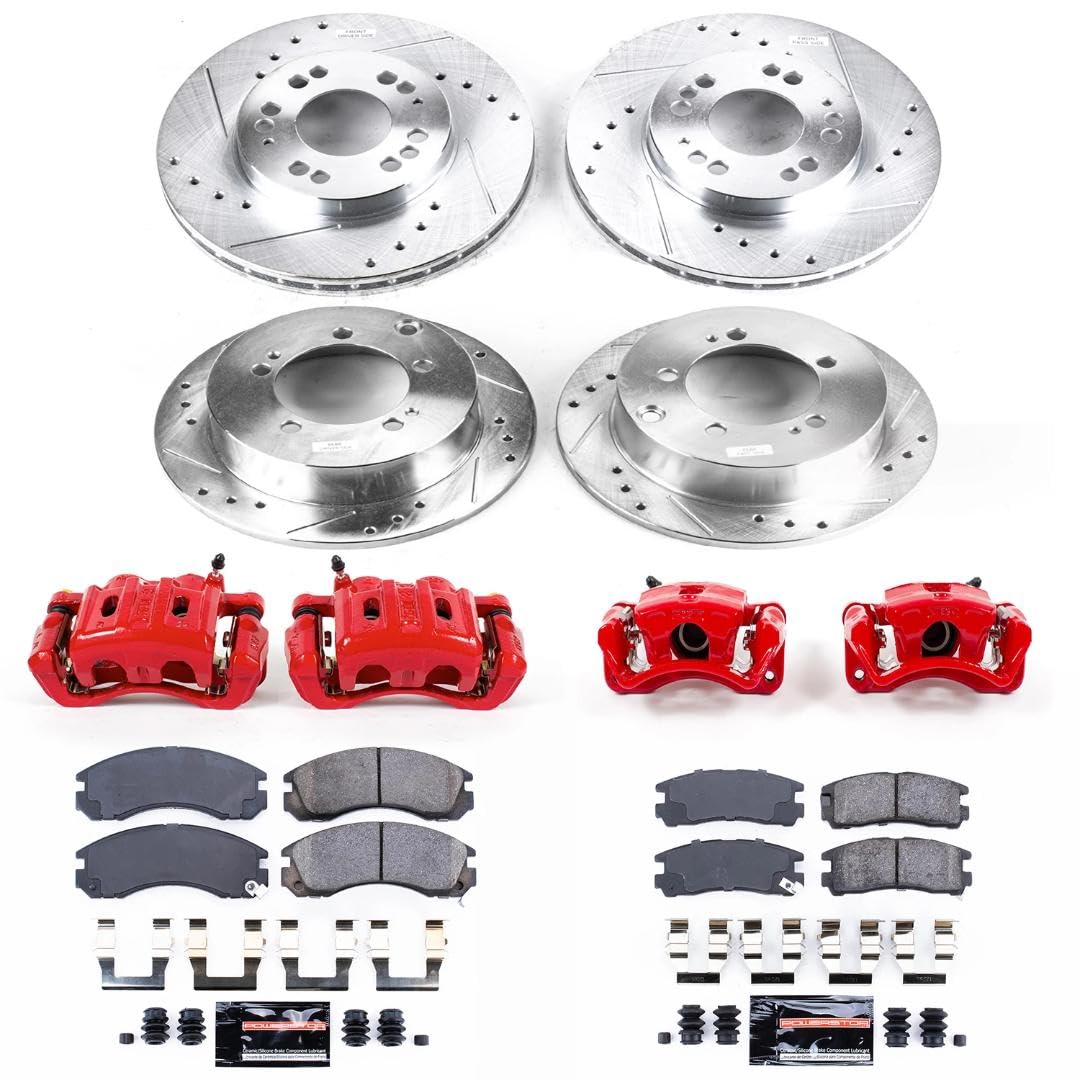 Power Stop Z23 Evolution Sport Brake Kit with Calipers For Mitsubishi Eclipse 1995-1999, Eagle Talon 1995-1997 [Model Specific]