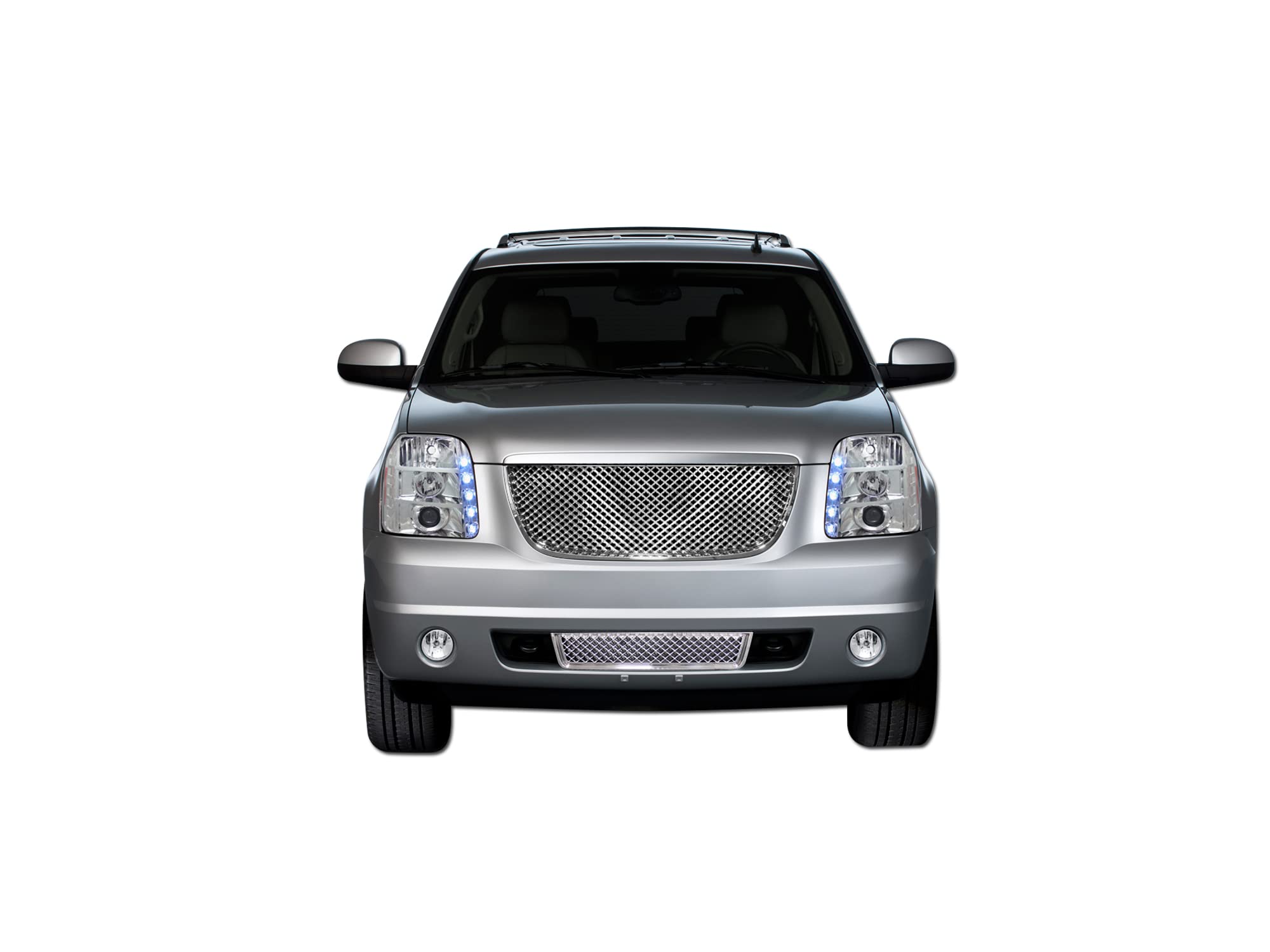 7148871 Armordillo USA Chrome Mesh Front Hood Grille Fits 2007-2014 GMC Yukon/XL