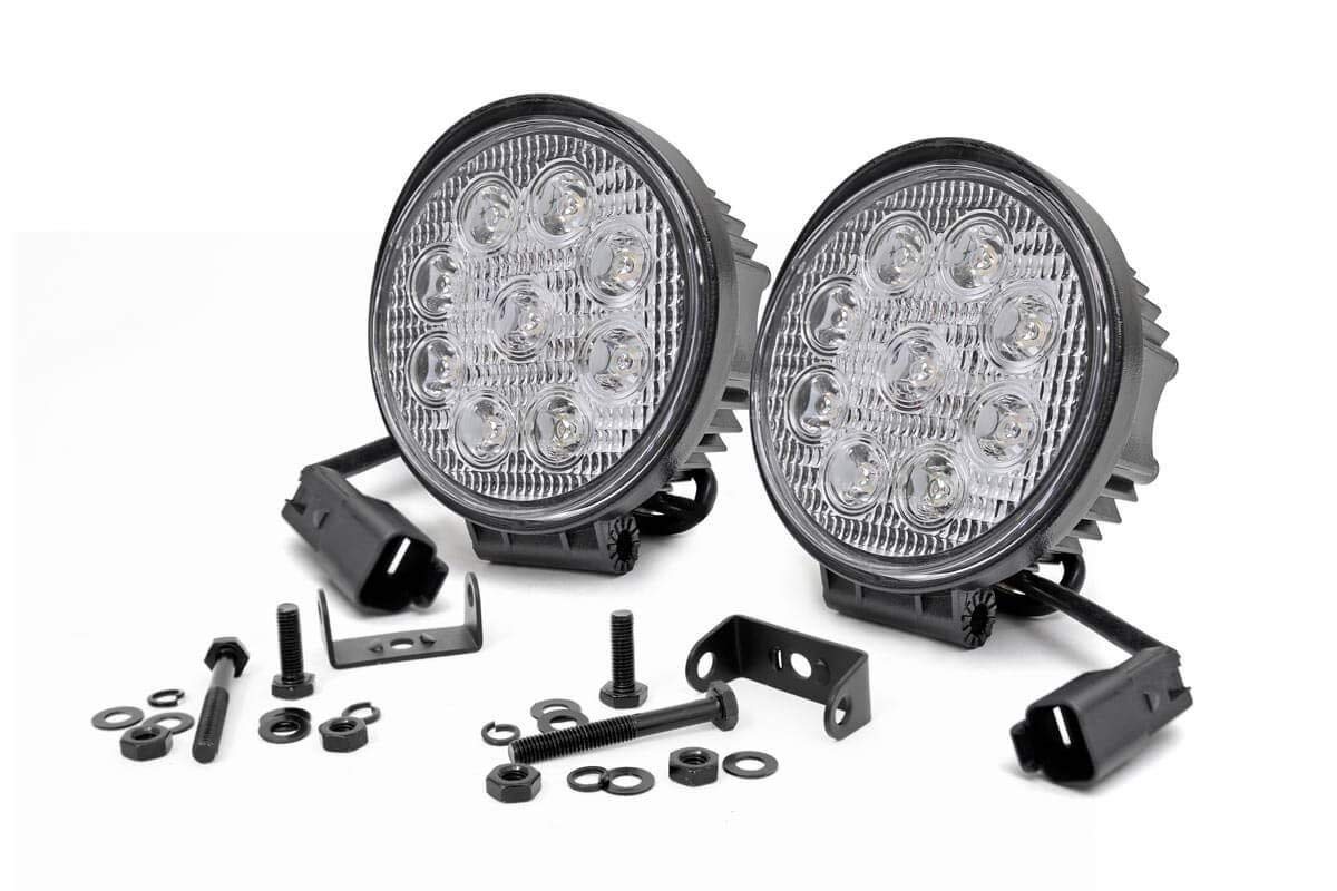 4" Rough Country LED Round Offroad Lights | Pair - 70804