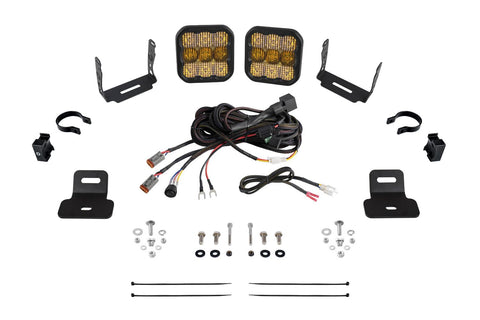 Diode Dynamics A-Pillar Pod Kit Stage Series compatible with Can-Am Maverick X3 2017-2025, SS5 Pro Yellow Combo