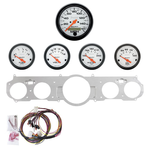 AutoMeter Dash Kit Direct Fit, Mustang 65-66, Mph/Fuel/Oilp/Wtmp/Bat, Phantom (7035-09)