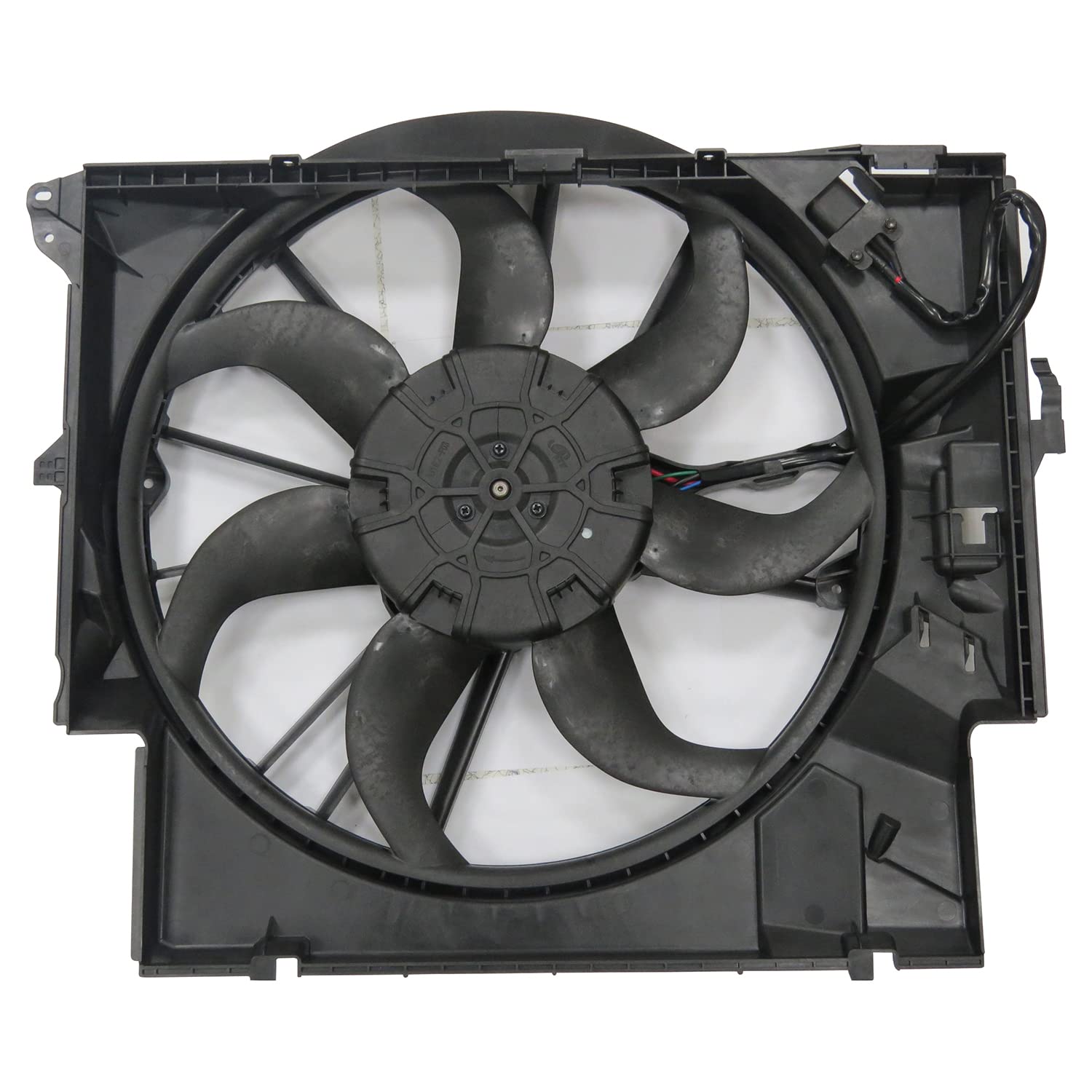 Cooling Fan Assembly TYC 623430 Compatible with BMW, Black
