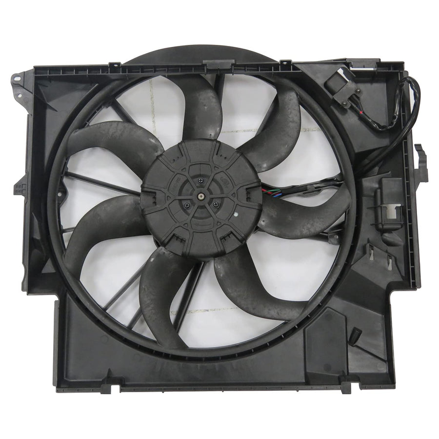 Cooling Fan Assembly TYC 623430 Compatible with BMW, Black