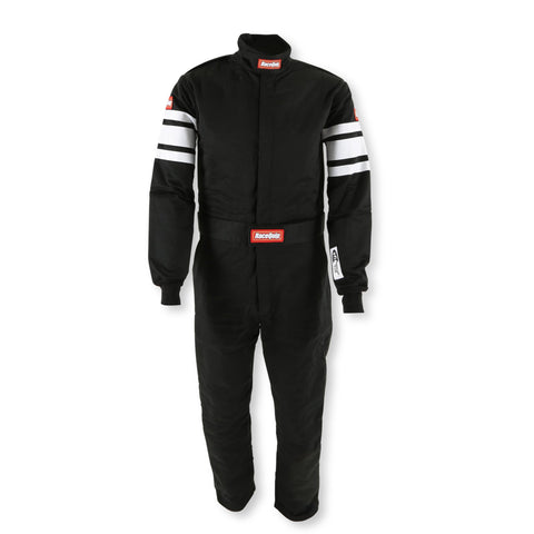 RaceQuip One Piece Racing Driver Fire Suit Multi Layer SFI 3.2A/ 5 Black Small 120002
