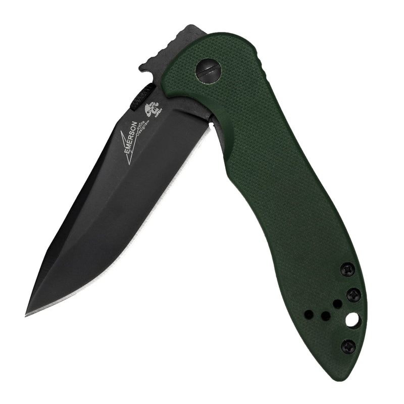 Kershaw CQC-5K Emerson Pocket Knife, 3” Stainless Steel Blade with Manual Opening, G-10 Handle with Reversible Pocketclip and Liner Lock, Small Folding Knife