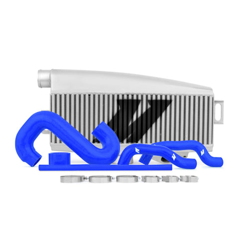 Mishimoto Top-Mount Intercooler MMTMIC-WRX-01SLBL Fits Subaru WRX/STI 2001-2007 Silver Cooler, Blue Hose