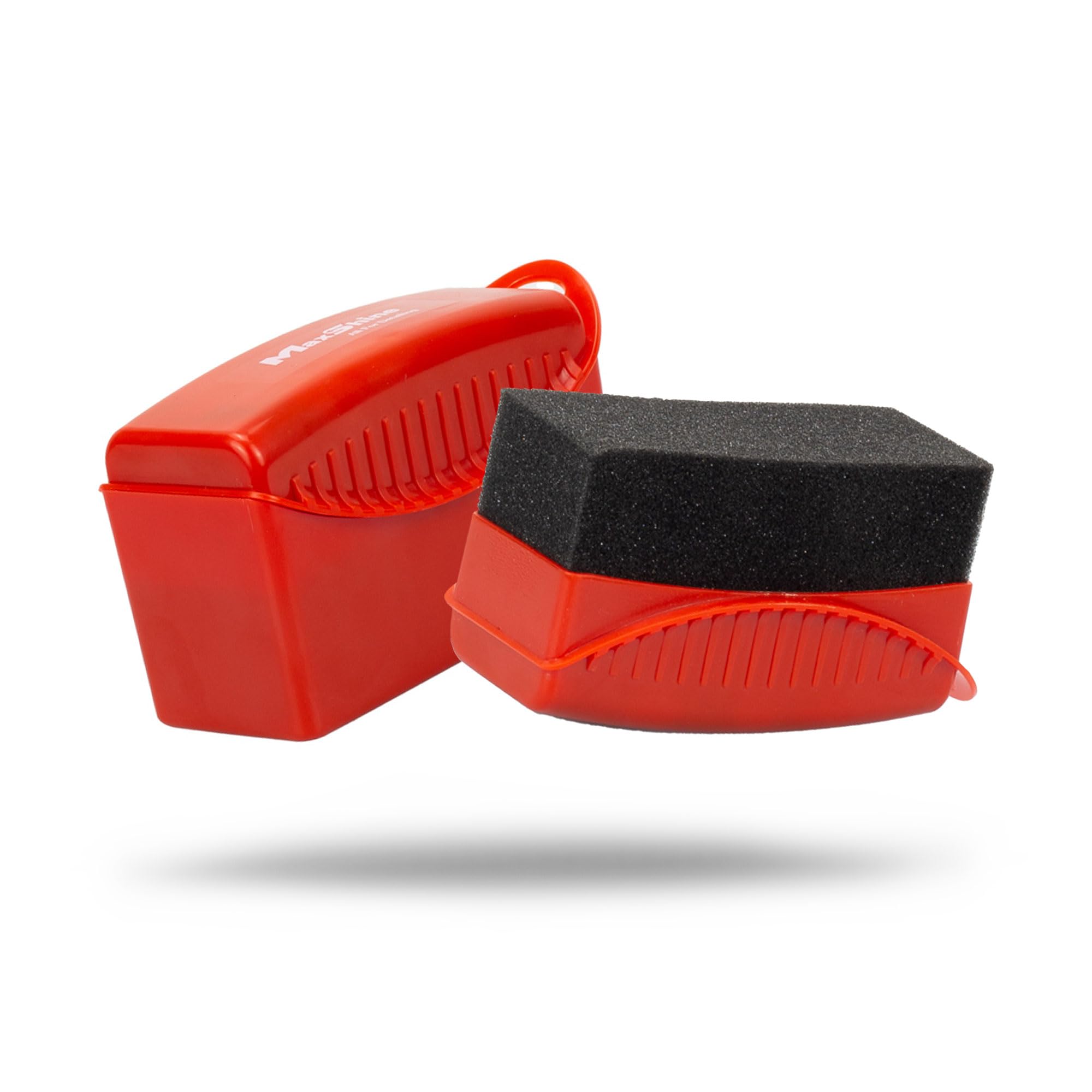 Maxshine Tire Shine Universal Applicator with Protective Cover | Dense Foam Pad with Ergonomic Grip | Mess-Free Tool for Coating, Cleaning & Car Detailing | Auto, Boat & Marine Detailing