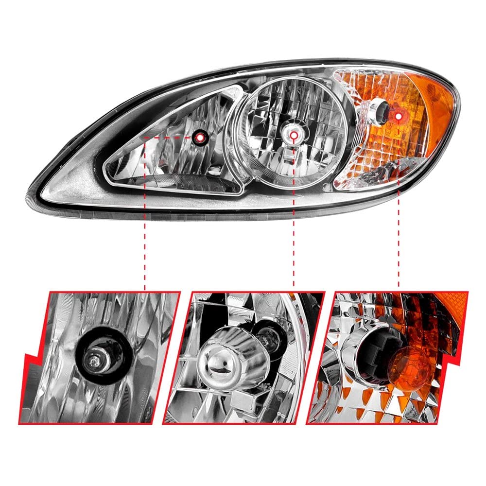 2008-2016 ANZO International Prostar Crystal Headlights Chrome Housing