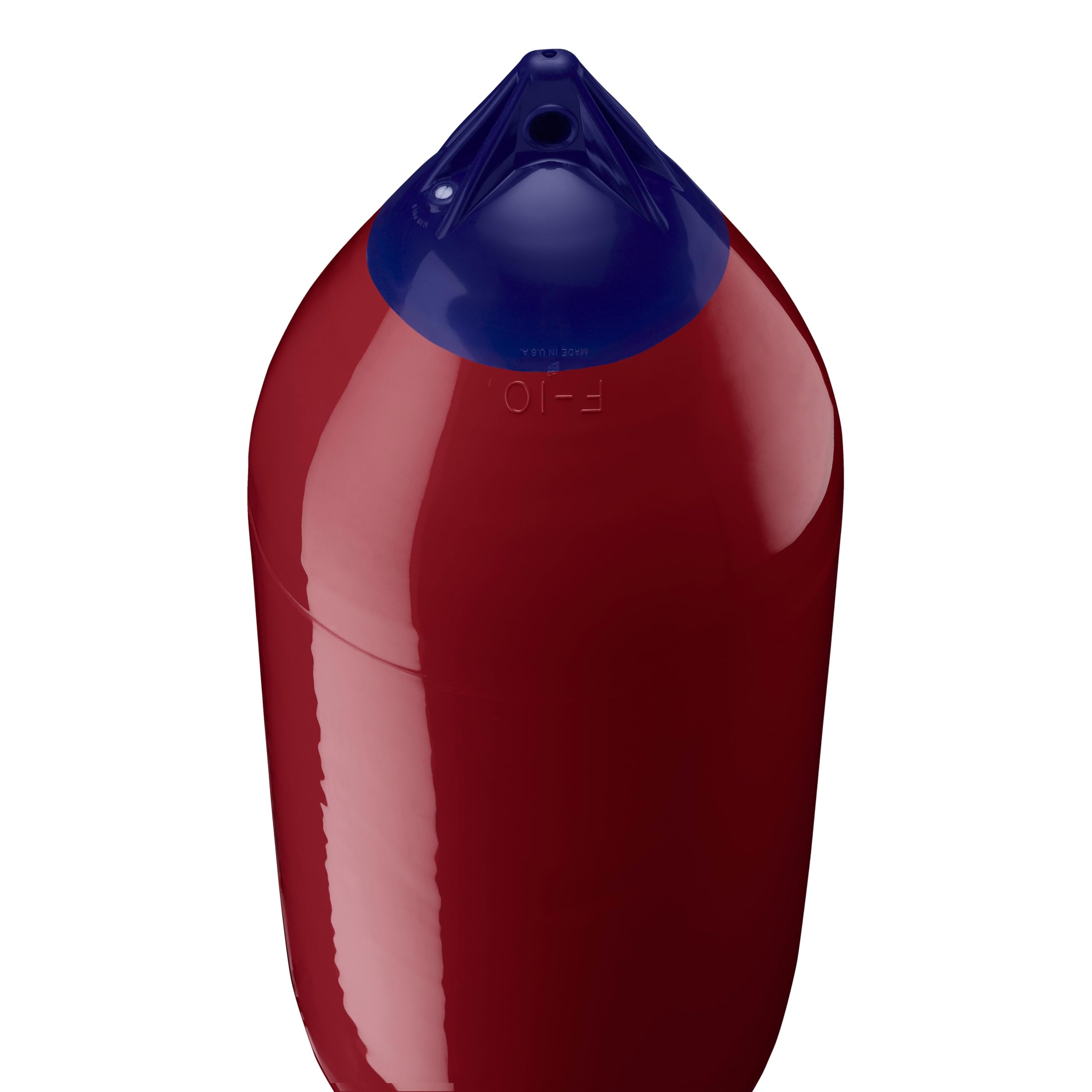 Polyform F-10 Boat Fender F-Series Standard Blue Ropehold - Burgundy