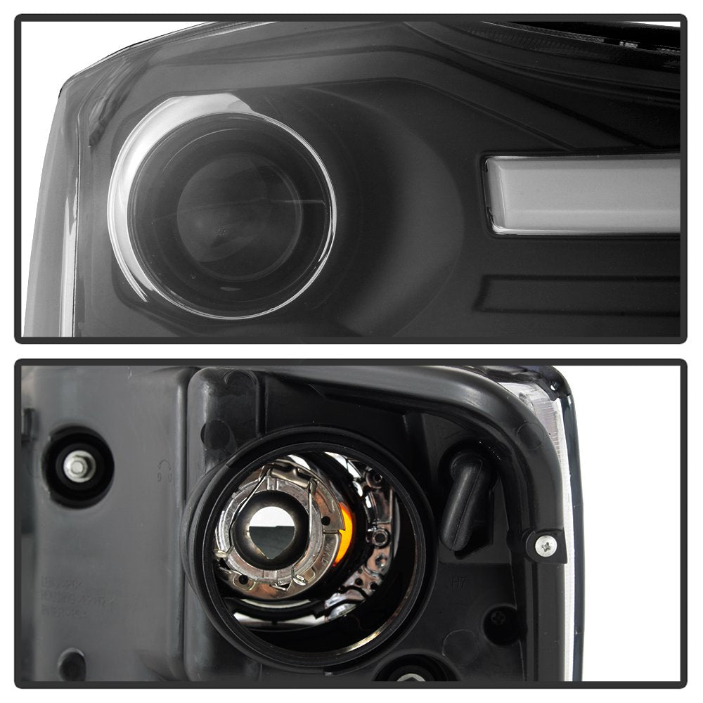 Spyder Auto 5085504 Spyder Nissan Titan 04-15 / Nissan Armada 04-07 Version 2 Projector Headlights - Black