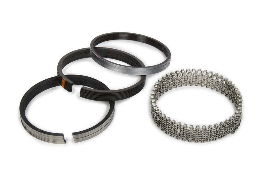 77 MICHIGAN Piston Rings, 4.145 in Bore, File Fit, 1/16 x 1/16 x 3/16 in Thick, Standard Tension, Plasma Moly, 8 Cylinder, Kit