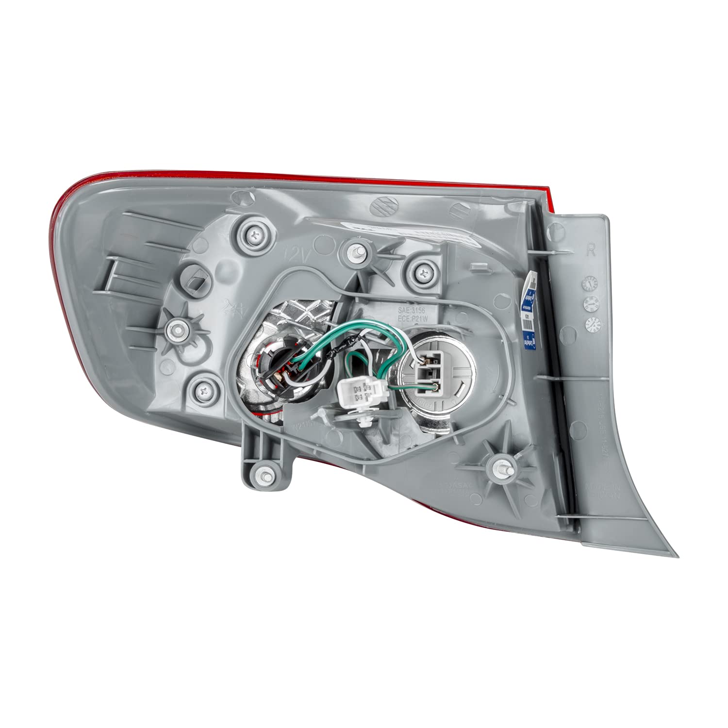 Right TYC Tail Light Assembly Compatible with 2009-2010 Toyota Corolla