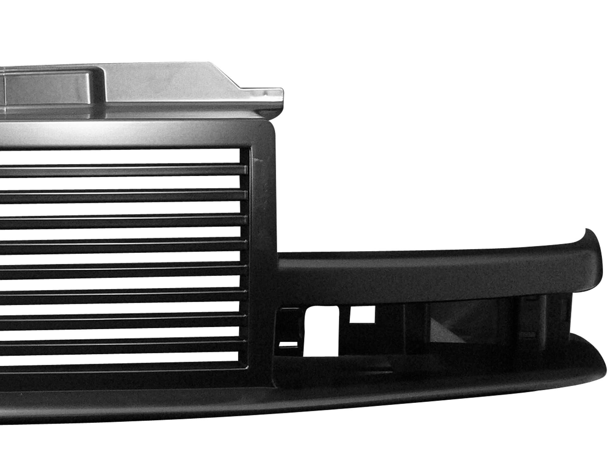 Horizontal Armordillo USA Front Hood Grille - Gloss Black Fits 1998-2004 Chevy S10 S-10