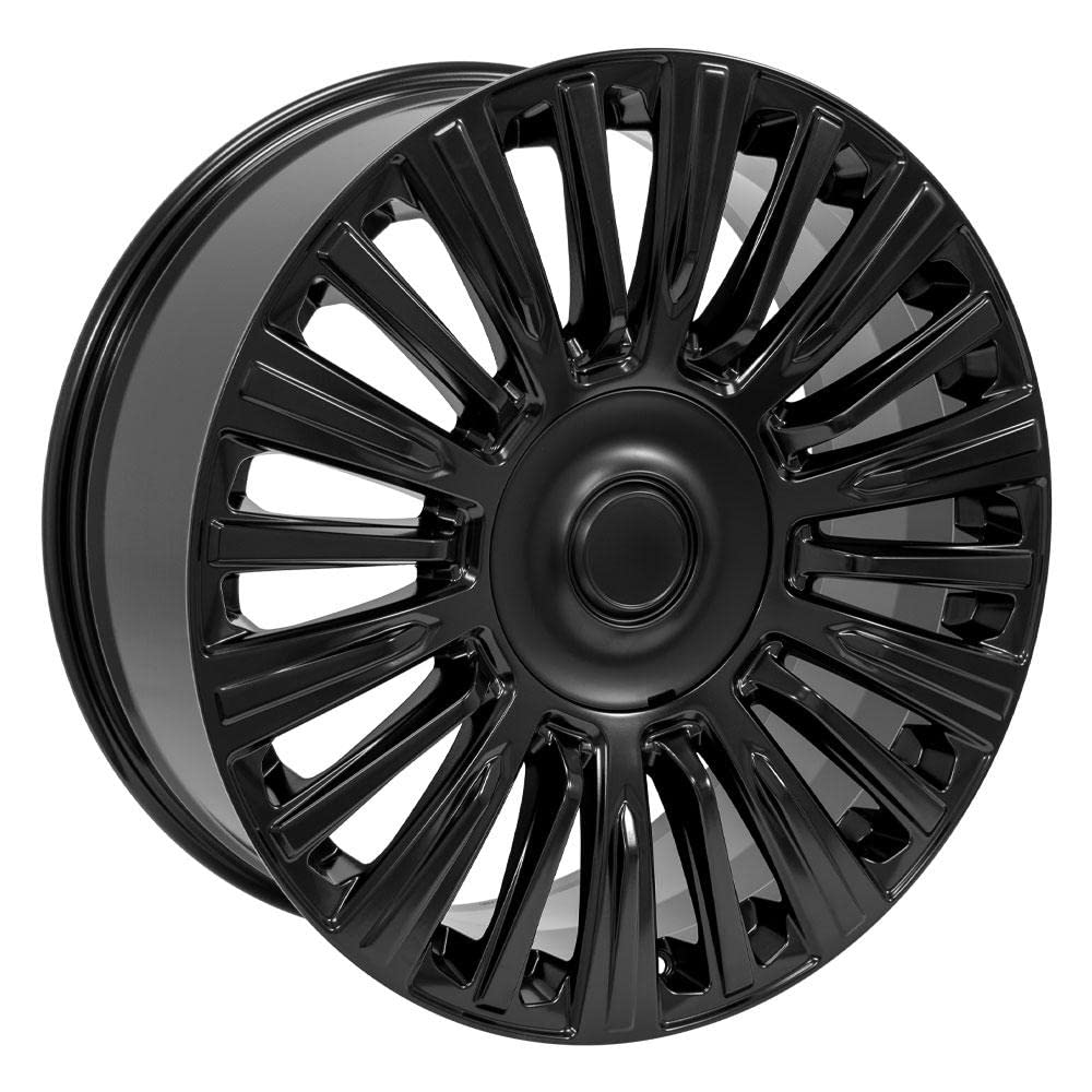 OE Wheels 22 Inch CA92 Rim Fits Escalade Premium Luxury Platimum Style 6x139.7 22x9 Satin Black - Hollander 4876 (1)