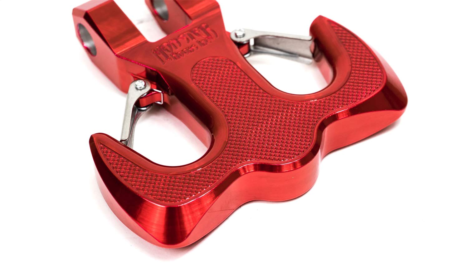 Hammerhead Hook – Red Monster Hooks | 16,000 lbs. Load Rating | Dual Safety Latches | 6061 Aluminum | Powder Coated