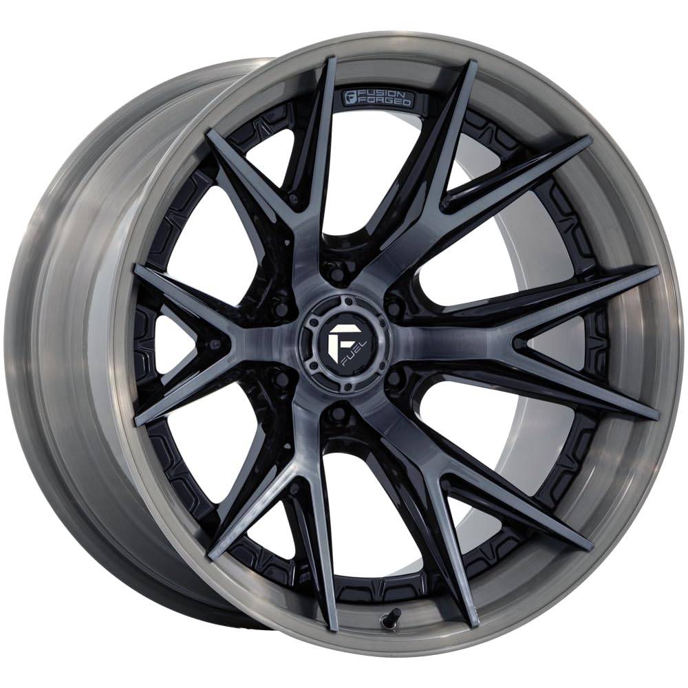 FUEL OFF-ROAD FC402 22X10 CATALYST 6X135 4.79-18mm GLOSS BLACK WITH BRUSHED GRAY TINT FACE & LIP - FC402BT22106318N