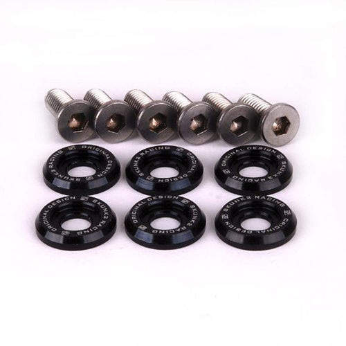 Black Anodized Skunk2 Small Fender Washer Kit 649-05-0215
