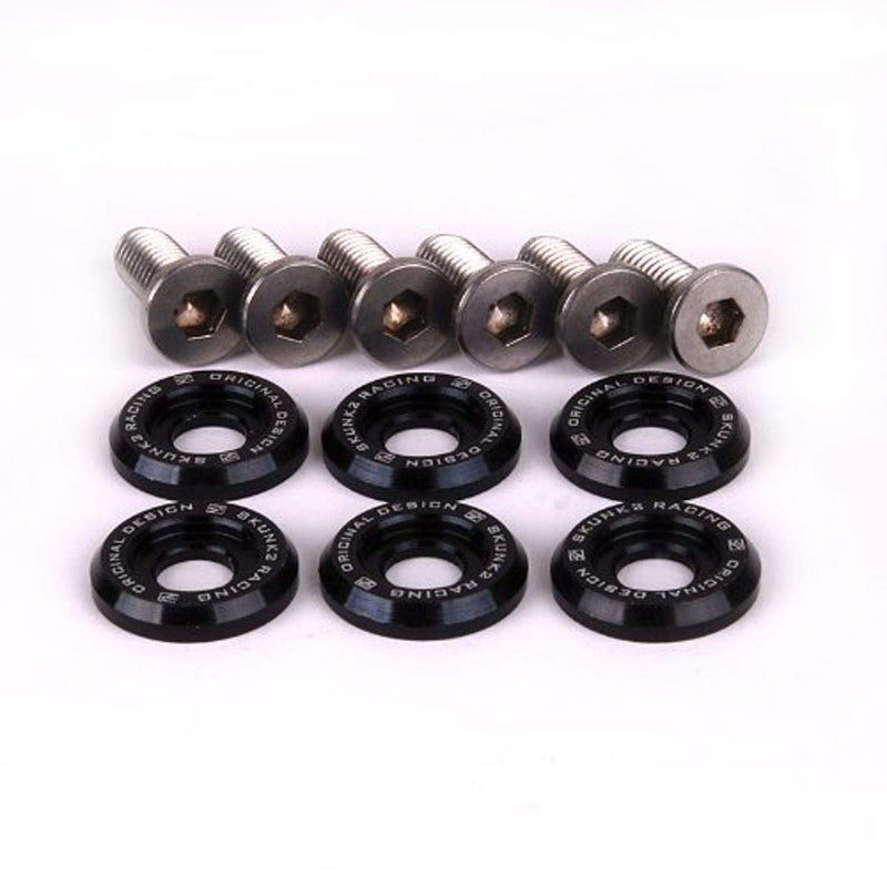 Black Anodized Skunk2 Small Fender Washer Kit 649-05-0215