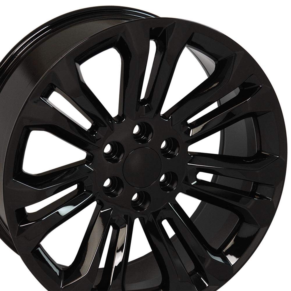 22 Inch OE Wheels Rim Fits Silverado 1500 CV43B Style 6x139.7 22x9 Gloss Black - Hollander 5666 (1)