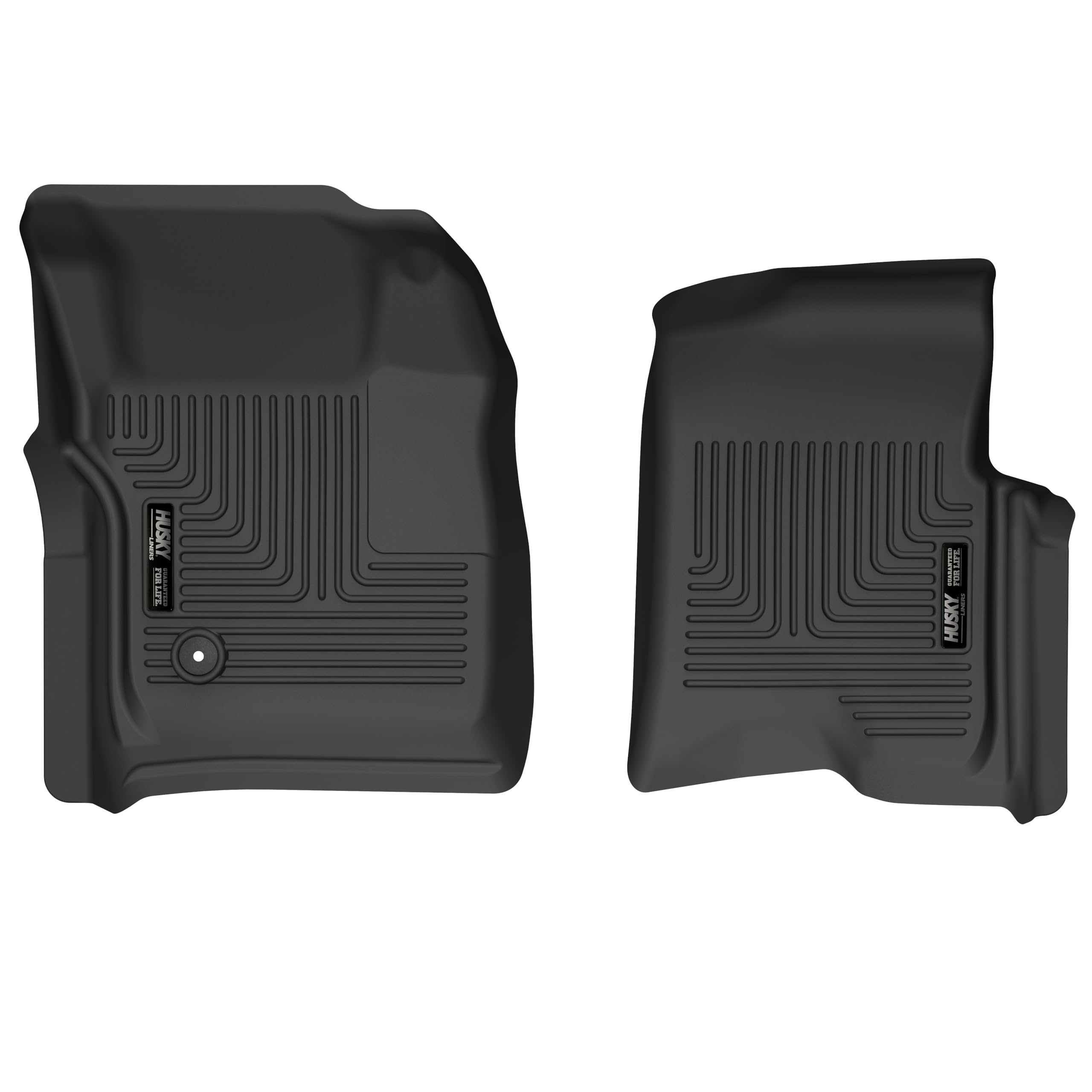 Husky Liners Floor Mats X-act Contour | Fits 1999-2007 Ford F-250/F-350 SuperDuty All Cab Sizes | Front Row, 2-pc Black - 51791