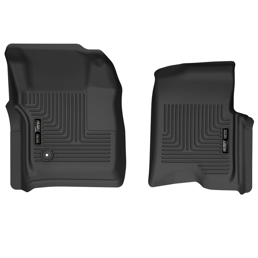 Husky Liners Floor Mats X-act Contour | Fits 1999-2007 Ford F-250/F-350 SuperDuty All Cab Sizes | Front Row, 2-pc Black - 51791