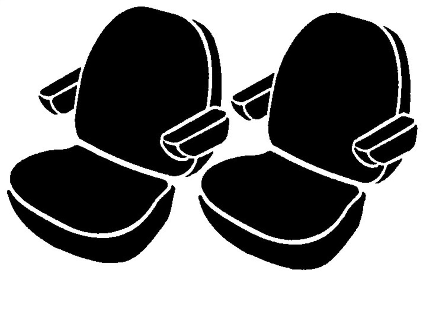FIA Front TR43-4 Navy Mid Back Truck Bucket Seat Cover