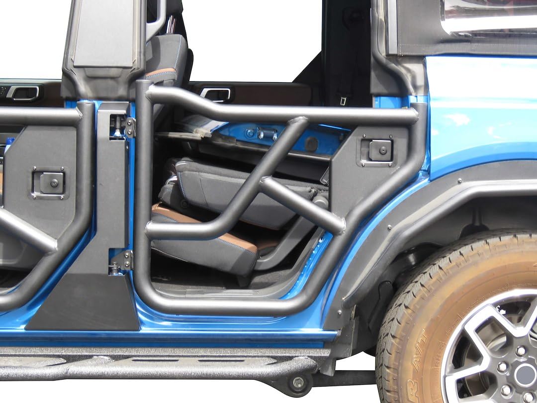 Tubular Rear Doors Black Horse Compatible with 2021-2024 Ford Bronco-TRDFB21 Tubular Metal