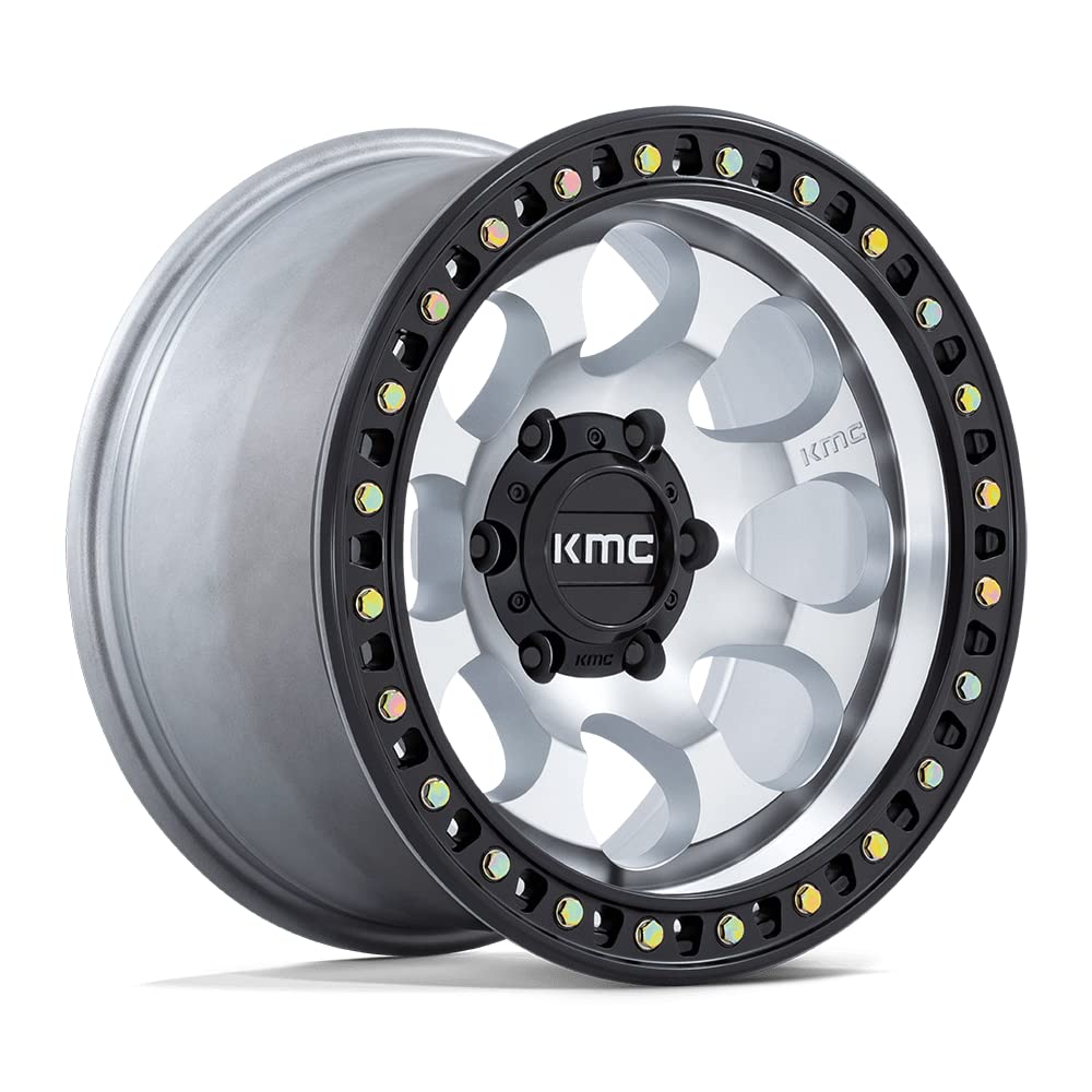 KMC Wheels 17X8.5 RIOT SBL 6X5.55.14 10mm MACHINED WITH SATIN BLACK LIP - KM550DB17856810