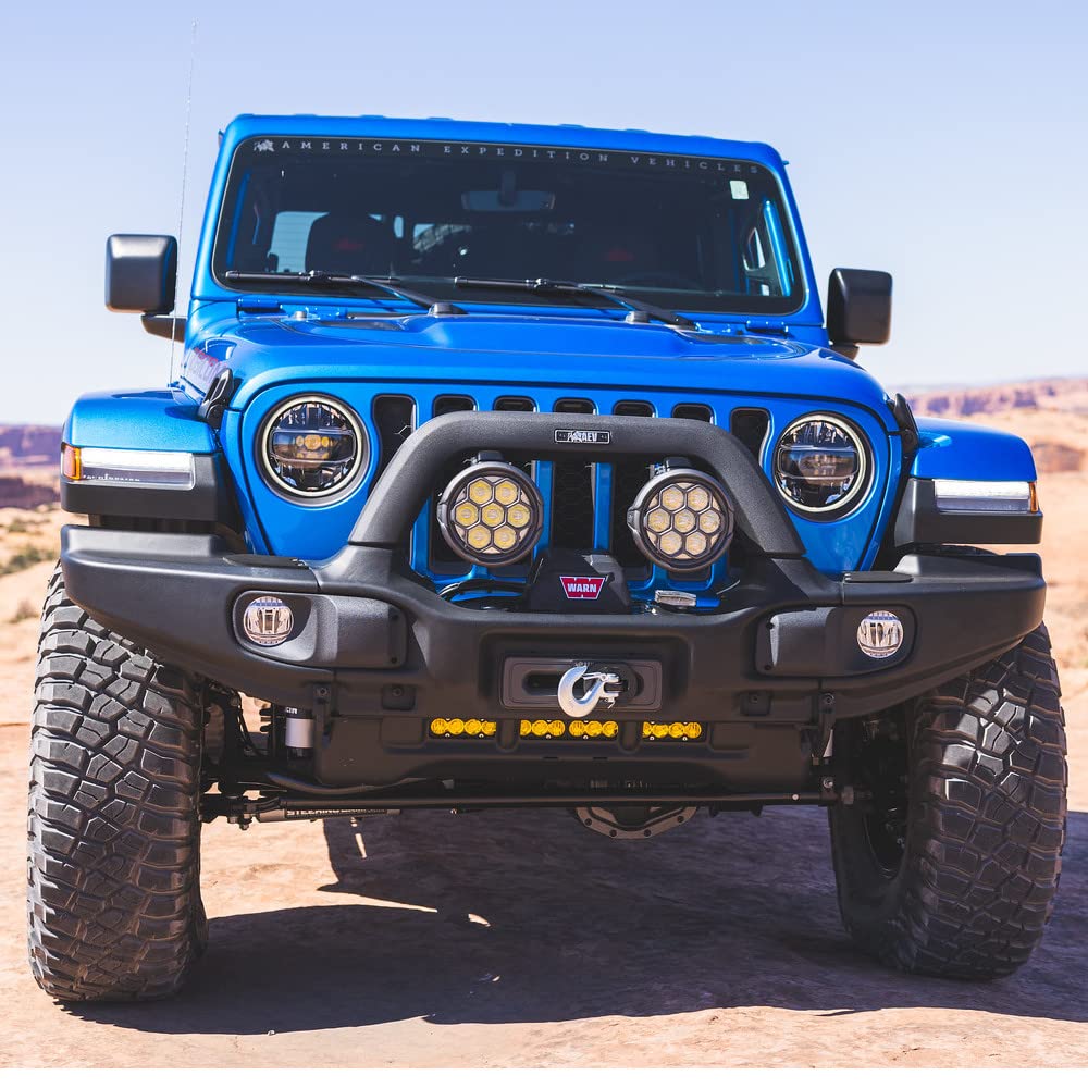 EX Front Bumper AEV (High Flare) for 2018-2026 JL Wrangler/Gladiator - High Clearance, Hot Stamped Boron Steel with Superior Winch Access and Visibility