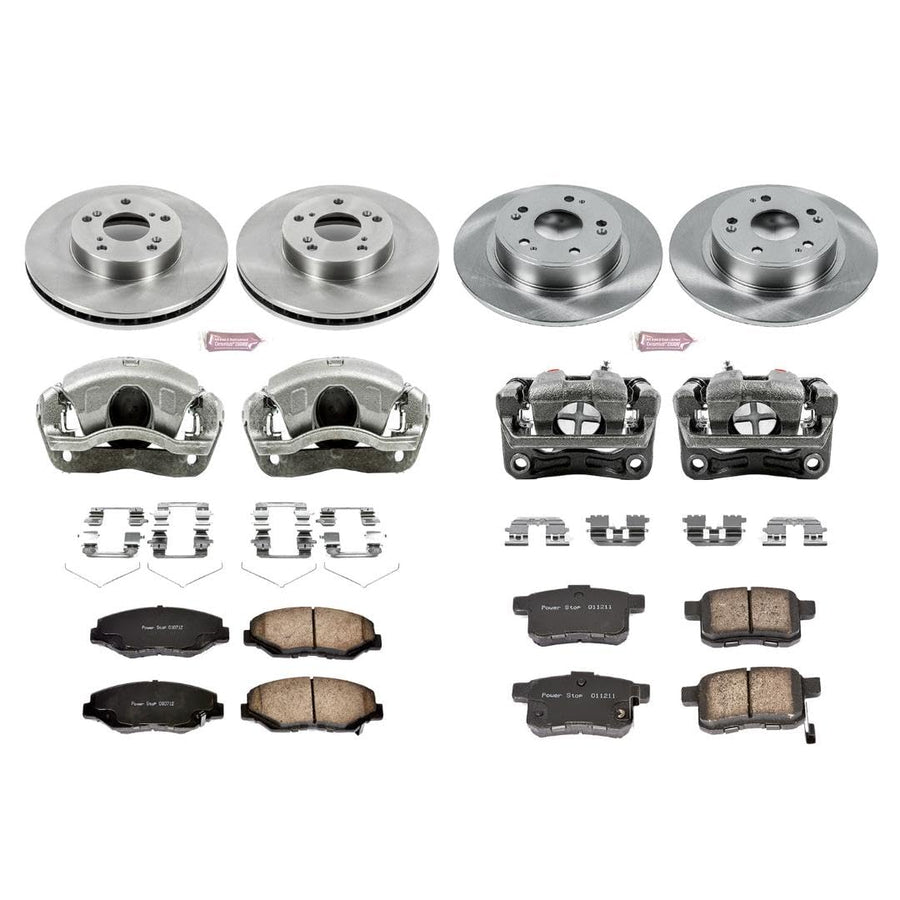 Power Stop KCOE2744 1-Click OE Replacement Brake Kit with Calipers For Honda Accord Autospecialty 2008-2010 [Model Specific]