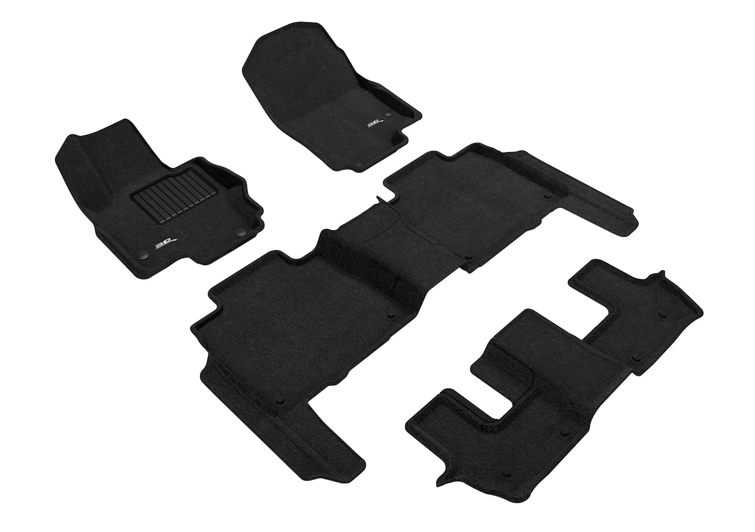3D MAXpider Custom Fit All-Weather Carpeted Floor Mats for 2020-2021 Mercedes-Benz GLS-Class Car Floor Liners Elegant Series (1ST 2ND 3RD Row)