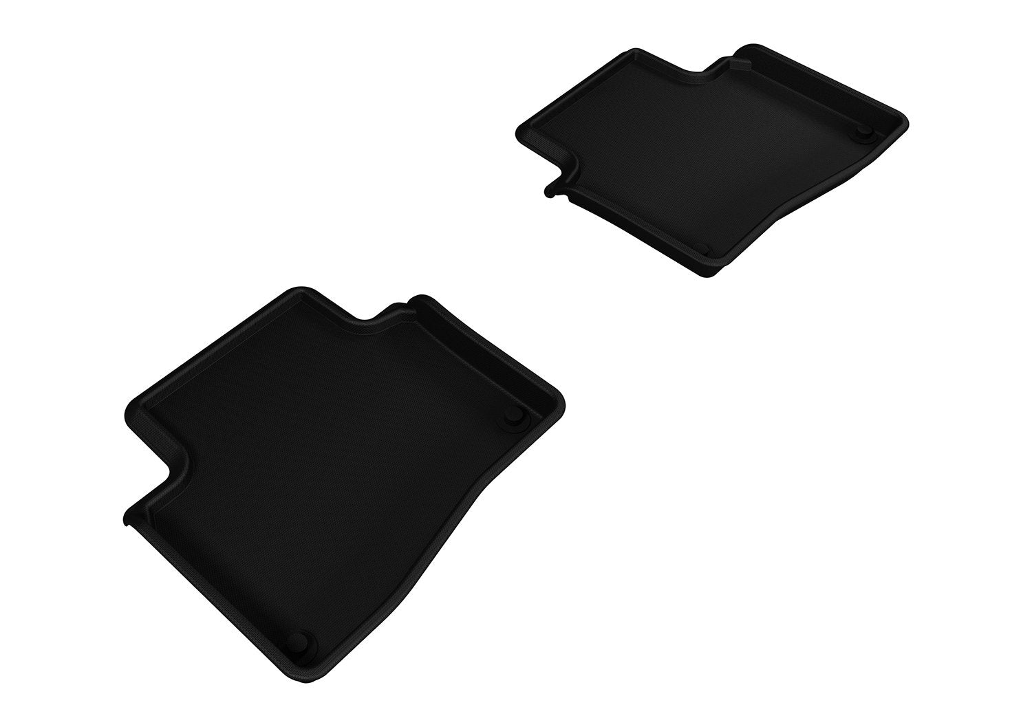 3D MAXpider Custom Fit Second Row All-Weather Floor Mat for Select Cadillac XTS Models - Kagu Rubber (Black)