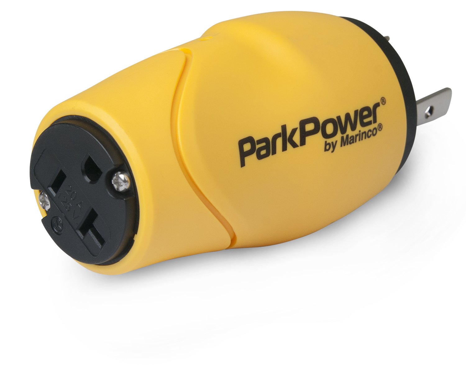 S30-15RV ParkPower by Marinco One Piece Adapter 15/20A 125V Straight Blade Connector & 30A 125V Locking Plug
