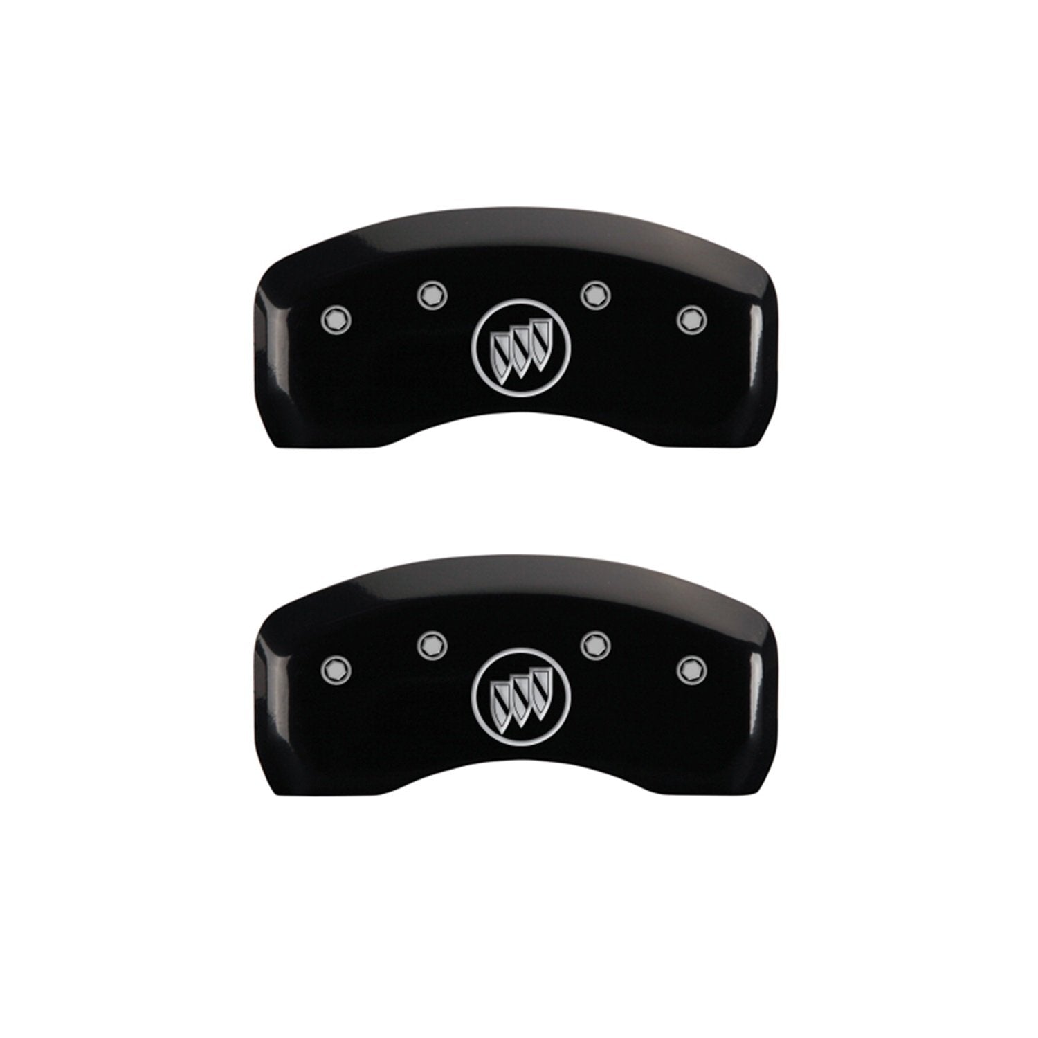 MGP Caliper Covers Buick/Buick 49002SBSHBK, Black Powder Coat Finish, Silver Characters