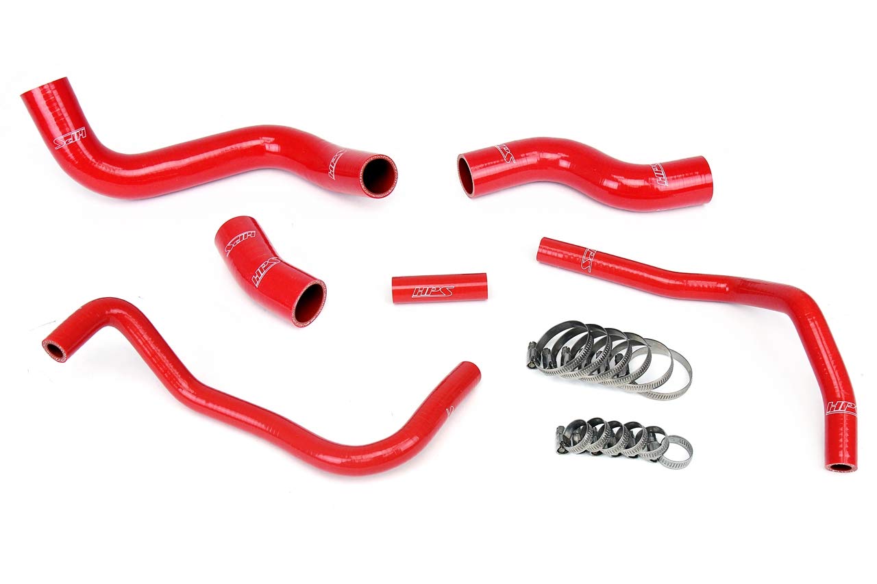Red HPS Silicone Radiator and Heater Hose Kit Coolant Compatible for 2013-2016 Scion FRS 2013-2020 Subaru BRZ 2017-2020 Toyota 86 2.0L 2022-2025 Subaru BRZ 2022-2025 Toyota GR86 2.4L, 57-1336-RED