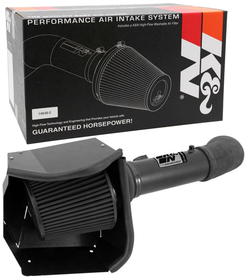 Cold Air Intake System K&N: Dry-Flow Air Filter, Increase Performance & Towing: Compatible with 2011-2015 FORD: F250, F350, F450, F550, 71-2582