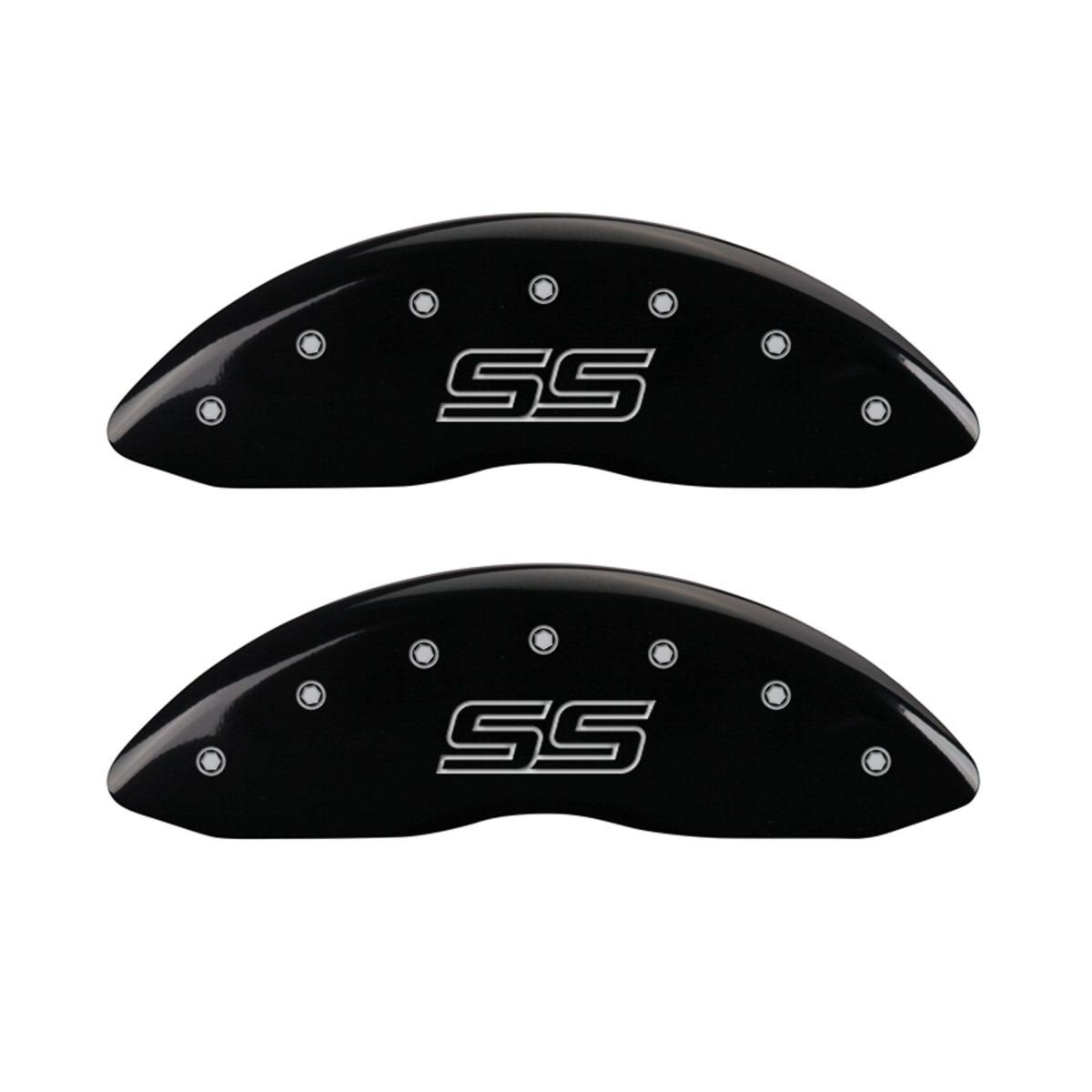 Caliper Covers MGP 14030STSSBK Black SS & Trailblazer style Engraved - Set of 4 Front & Rear44
